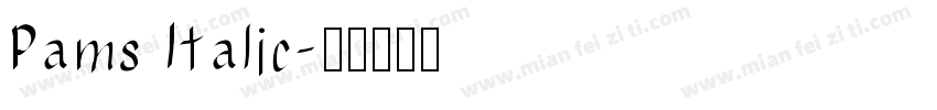Pams Italic字体转换